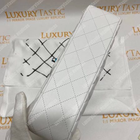 Chanel Medium Classic Handbag White - Image 10