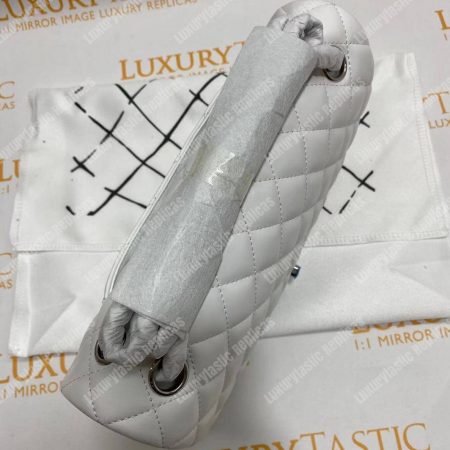 Chanel Medium Classic Handbag White - Image 11