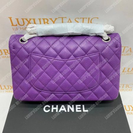 Chanel Medium Classic Handbag Purple - Image 10