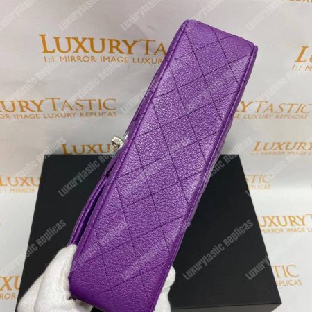 Chanel Medium Classic Handbag Purple - Image 12