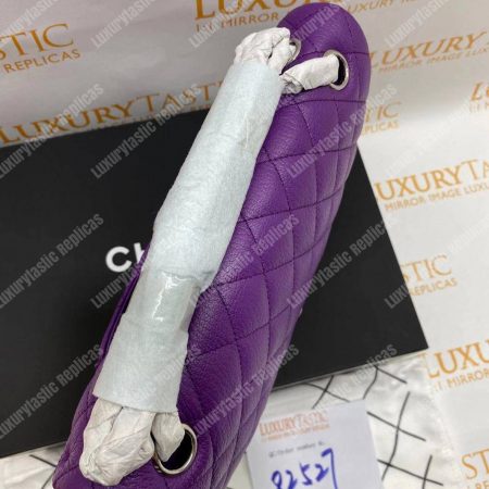 Chanel Medium Classic Handbag Purple - Image 14