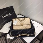 Chanel 19 Large Flap Bag Beige