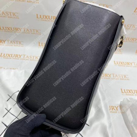 Chanel Studded Calfskin Small Deauville Tote Bag Gold-Tone - Image 14