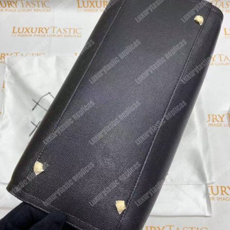 Chanel Studded Calfskin Small Deauville Tote Bag Gold-Tone - Image 15