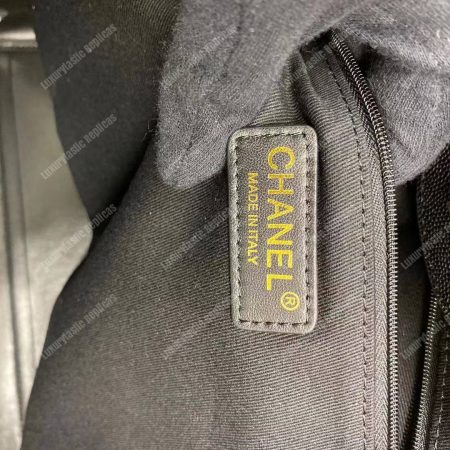 Chanel Studded Calfskin Small Deauville Tote Bag Gold-Tone - Image 18