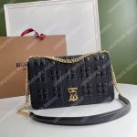 Burberry Medium Quilted Lambskin Lola Bag Black