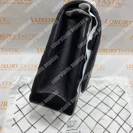 Chanel Classic Flap Maxi Black Lambskin-Gold Tone Metal - Image 9