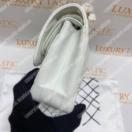 Chanel Classic Medium Handbag White - Image 9
