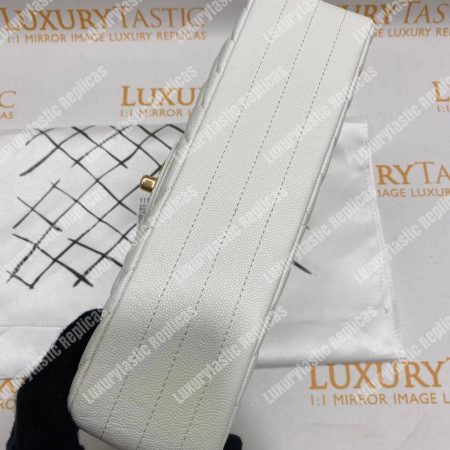 Chanel Classic Medium Handbag White - Image 10
