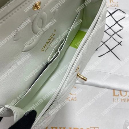 Chanel Classic Medium Handbag White - Image 15