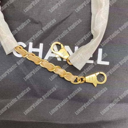 Chanel Flap Bag With Top Handle Beige - Image 11