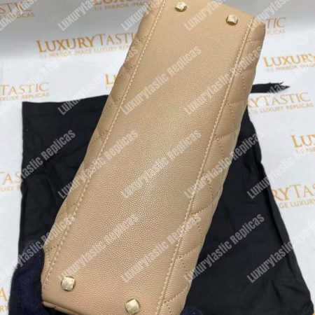 Chanel Flap Bag With Top Handle Beige - Image 16