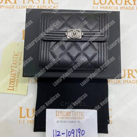 Chanel Boy Small Flap Wallet Black - Image 17