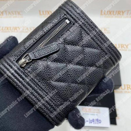Chanel Boy Small Flap Wallet Black - Image 7