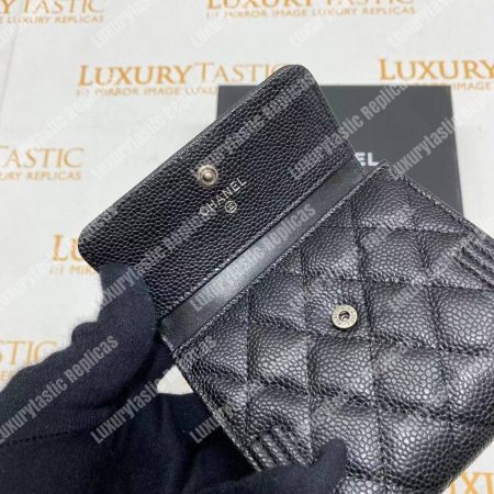 Chanel Boy Small Flap Wallet Black - Image 12