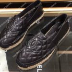 Chanel Lambskin Black And White Espadrilles