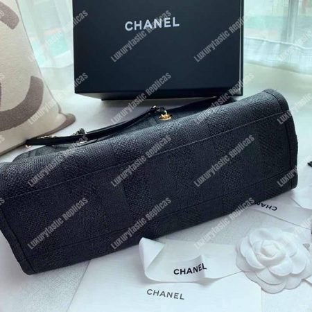 Chanel Large Shopping Bag Black - Image 5