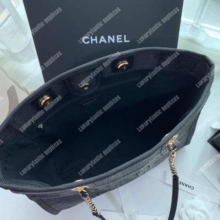 Chanel Large Shopping Bag Black - Image 3