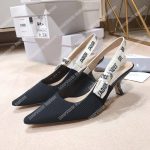 Dior J’adior Slingback In Technical Fabric Black