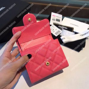 Chanel Classic Small Flap Wallet Pink - Image 8