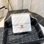 Chanel Flap Bag White Goatskin
