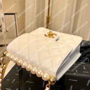 Chanel Flap Bag White Goatskin - Image 3