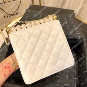 Chanel Flap Bag White Goatskin - Image 6