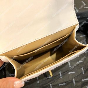 Chanel Flap Bag White Goatskin - Image 8
