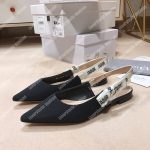 Dior J’adior Ballerina In Black Technical Canvas