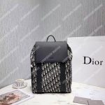 Dior Beige And Black Dior Oblique Jacquard Backpack