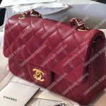 Chanel Mini Classic Rectangle Flap Bag Maroon