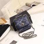 Chanel Clutch with Chain Navy Blue