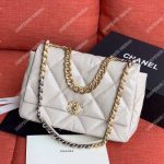Chanel 19 Maxi Flap Bag Light Beige