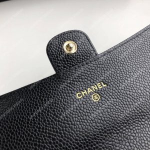 Chanel Classic Long Flap Wallet Black - Image 7