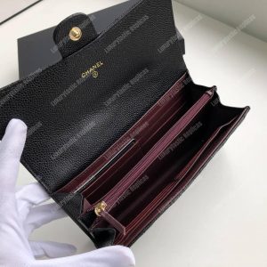 Chanel Classic Long Flap Wallet Black - Image 8