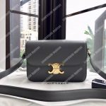 Celine Medium Triomphe Bag In Shiny Calfskin Grey