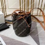 Celine Small Drawstring Bag In Triomphe Canvas