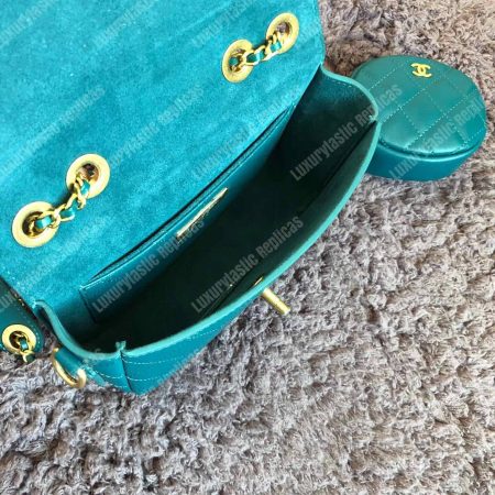 Chanel Flap Bag & Coin Purse Blue - Image 9