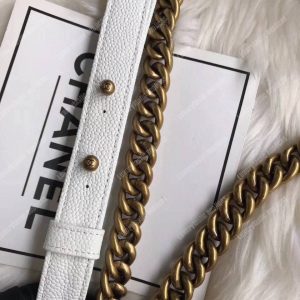 Chanel Boy Medium Handbag White - Image 3