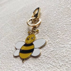 Dior x Kaws Bee Key Ring In Brass & Resin - Image 5