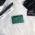 Chanel Classic Card Holder Green