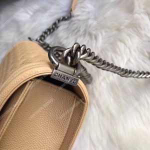 Chanel Boy Medium Handbag Beige - Image 5