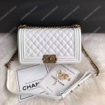 Chanel Boy Medium Handbag White