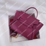 Celine Nano Belt Bag In Grained Calfskin Raspberry