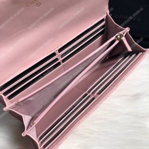 Chanel Classic Long Flap Wallet Lambskin Leather Pink - Image 8