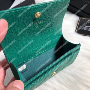 Chanel Boy Small Flap Wallet Green - Image 4