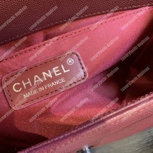 Chanel Boy Medium Caviar Leather Burgundy - Image 8