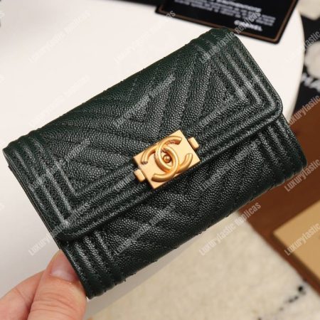 Chanel Boy Chanel Flap Card Holder Black - Image 7