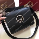 Fendi Kan I F Black Leather Bag