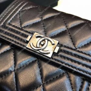 Chanel Boy Small Flap Wallet Black - Image 6